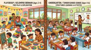 perbedaan playgroup dan TK pada anak usia dini