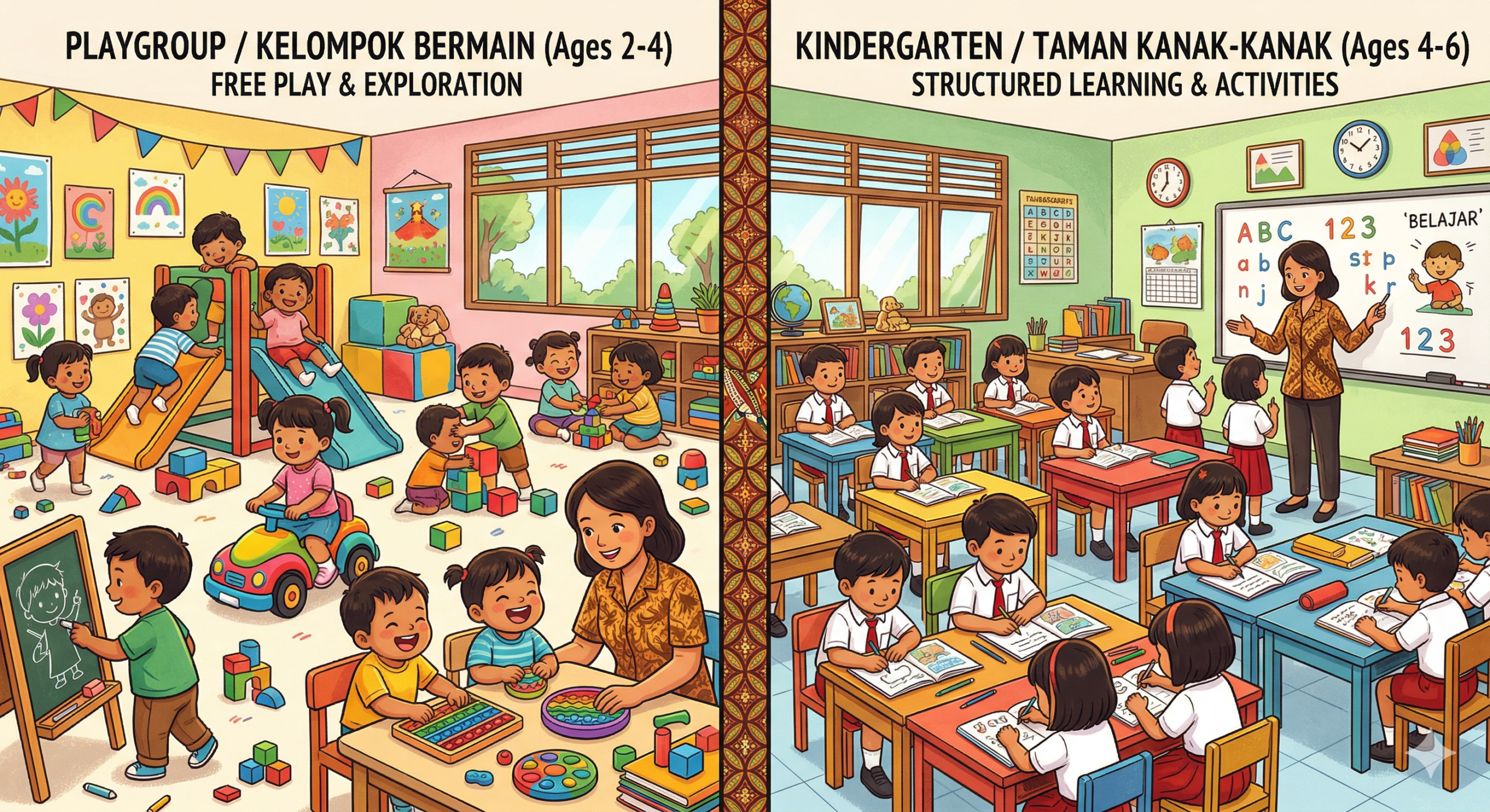 perbedaan playgroup dan TK pada anak usia dini